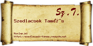 Szedlacsek Tamás névjegykártya